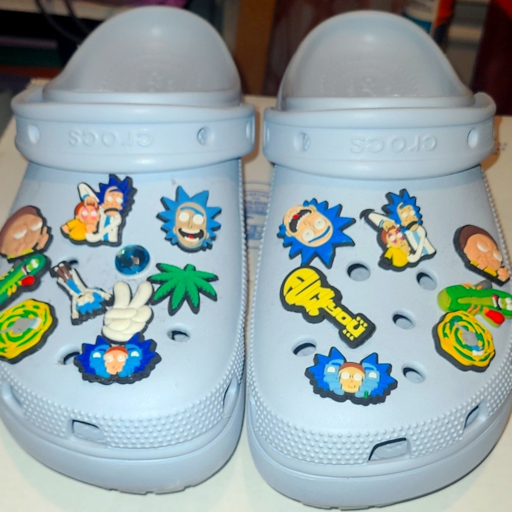 **Light Blue platform CROCS with or without jewels